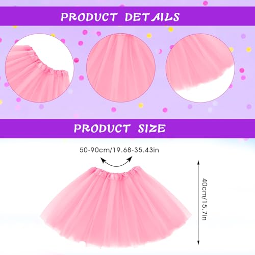 3-Layer Tulle Skirt with Glitter & Sequins - Pink, 30-40 Short