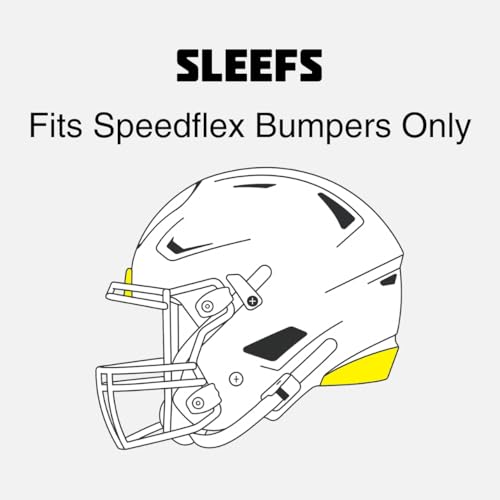 SLEEFS Black 2025 Riddell SpeedFlex Football Helmet Bumper Covers Set