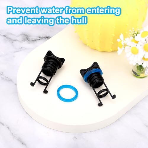 Kayak Drain Plugs - 2pcs Blue Nylon Boat Drain Stoppers