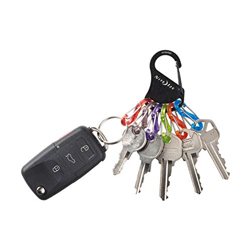 Nite IZE KeyRack Steel S-Biner Key Organizer Pack of 2 - Colorful Keychain Clips