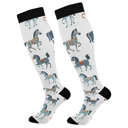 Compression Socks for Men and Women - Knee High Athletic Stockings - Multi 03