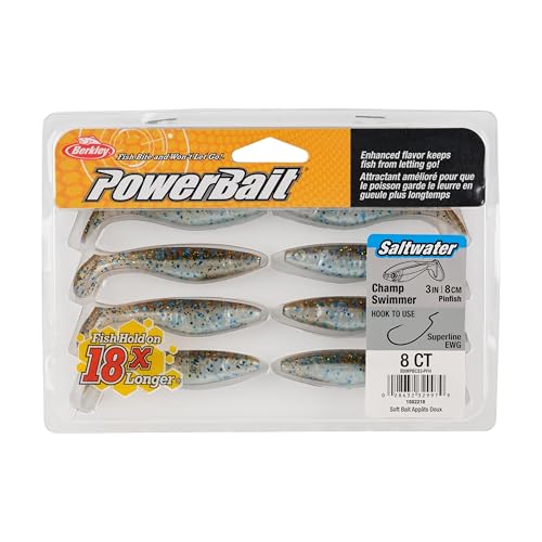 PowerBait Saltwater The Champ Swimmer Soft Plastic Bait - HD Pinfish, 3"