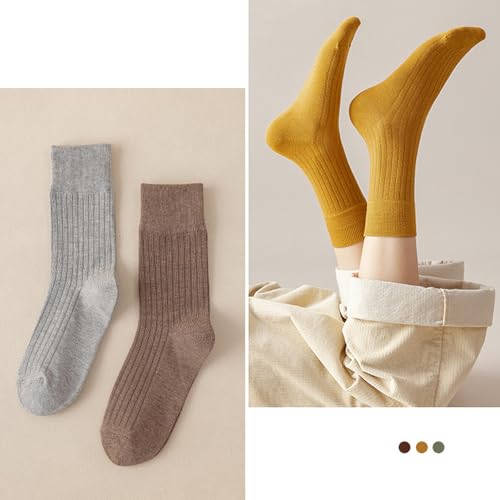 Riccess Multicolor Retro Athletic Crew Socks for Women & Girls, Above Ankle, Stretch Fit
