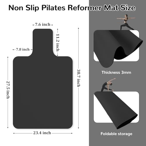 Non-Slip Pilates Reformer Mat - Soft Fleece, Lightweight, Quick Drying