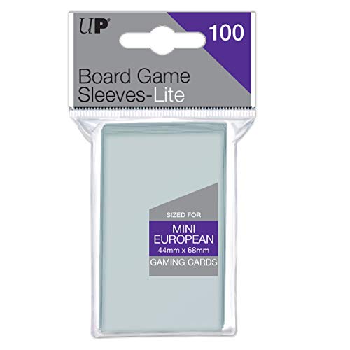 Mini European Board Game Card Sleeves - 44mm x 68mm - 100 Count