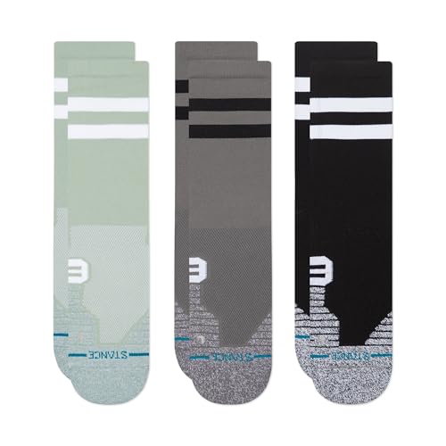 Stance Large Multicolor Performance Crew Socks 3-Pack with Arch Support