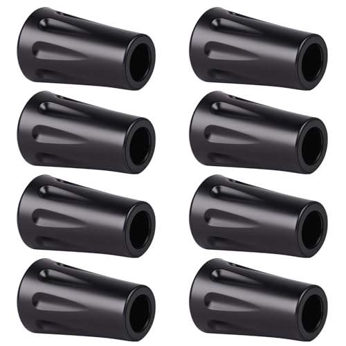 8-Pack Rubber Trekking Pole Tips - 11mm Replacement Walking Stick Caps