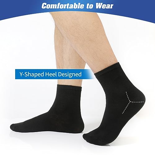 Men's Athletic Quarter Socks 150 Pairs Moisture-Wicking Casual Sports Socks Bulk