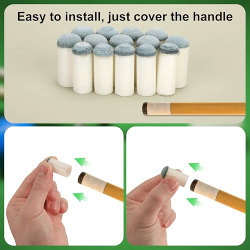 20pcs Pool Cue Tips Replacement Kit - 12mm Billiard Accessories