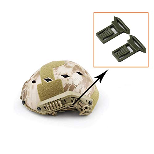 Quick Release Goggle Clips for Airsoft Helmet - OD Green