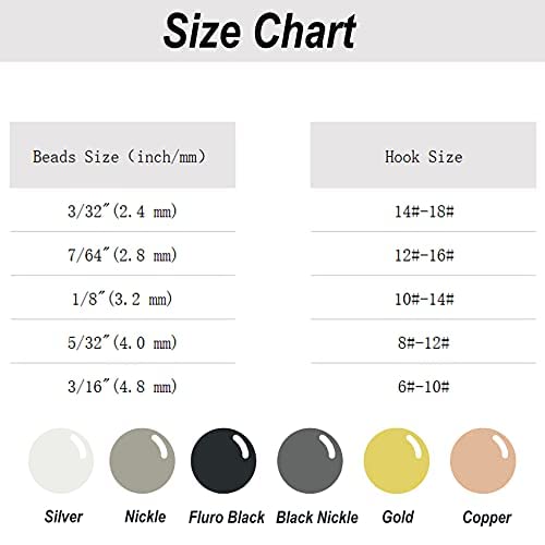 50pc Brass Fly Tying Beads - Tapered Hole, 10 Colors & 5 Sizes