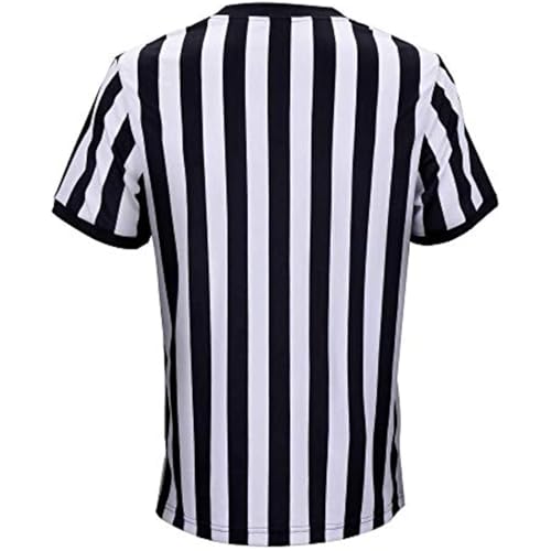 Men's Referee Shirt - Black Stripe Umpire Jersey for Sports