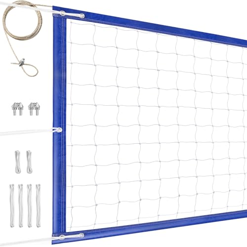 Heavy Duty Volleyball Net - All Weather, 32x3FT - Blue