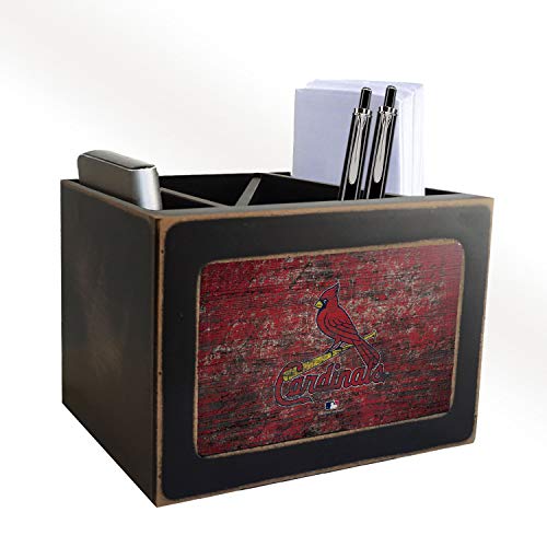 St. Louis Cardinals Desktop Organizer with Distressed Team Logo