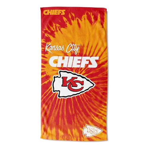 Kansas City Chiefs Beach Towel - 30" x 60" Psychedelic Design