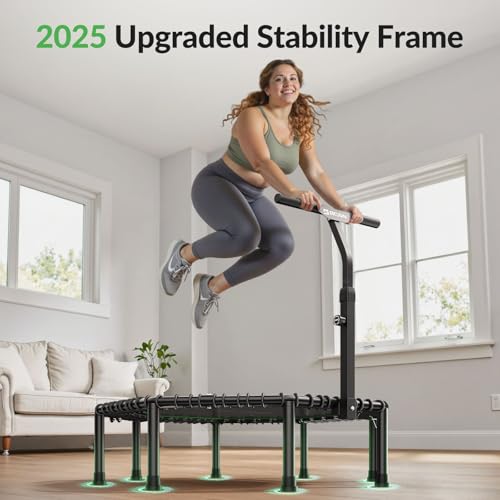51" Octagonal Rebounder Trampoline for Adults - Green