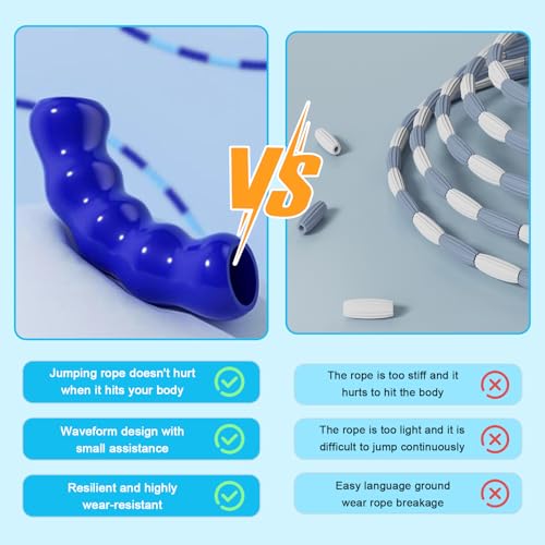 Adjustable Beaded Jump Rope - 2 Pack for Kids & Adults