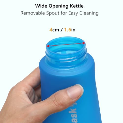 JEELAD 01 White 500ml Collapsible Water Bottles - 2 Pcs BPA-Free TPU Hydration Flask for Outdoor Activities