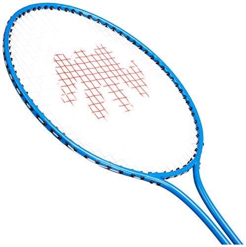 BSN Badminton Racket Prism Pack - Set of 6, Steel Head, Vinyl Grip
