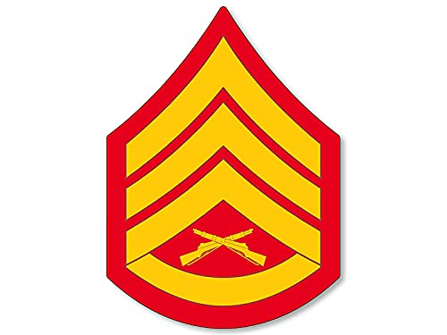 Staff Sergeant Vinyl Decal - U.S. Marines Sticker for Car, Truck, Laptop (3 x 4 inch)