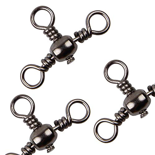 3 Way Swivels Fishing Tackle - 50pcs T-Shape Connector 12# 31lb