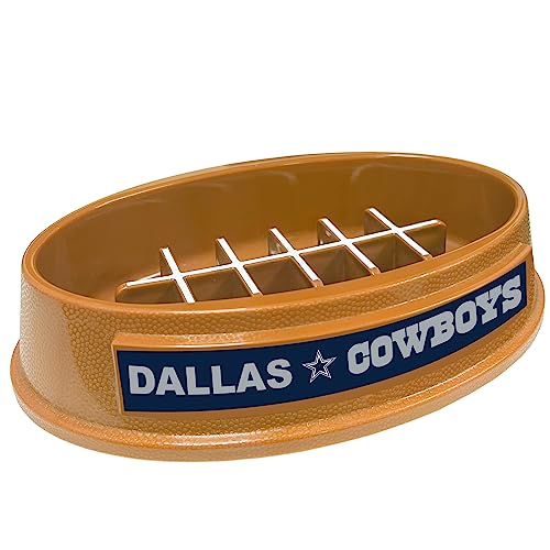 NFL Dallas Cowboys Football Design Slow Feeder Pet Bowl