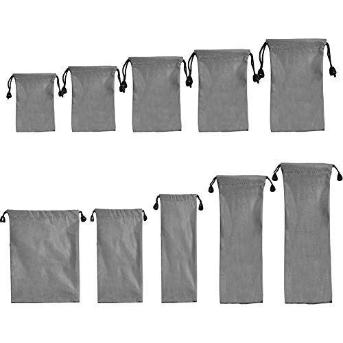 Waterproof Drawstring Bags Set - 12 Pcs, 11x18 cm