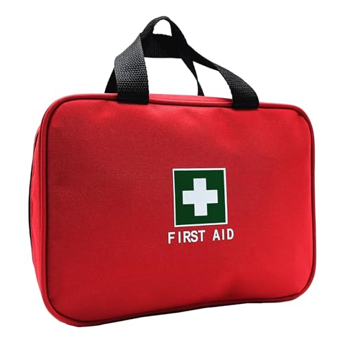 First Aid Bag - Empty Medical Storage Pouch for Travel - Zipper MHS