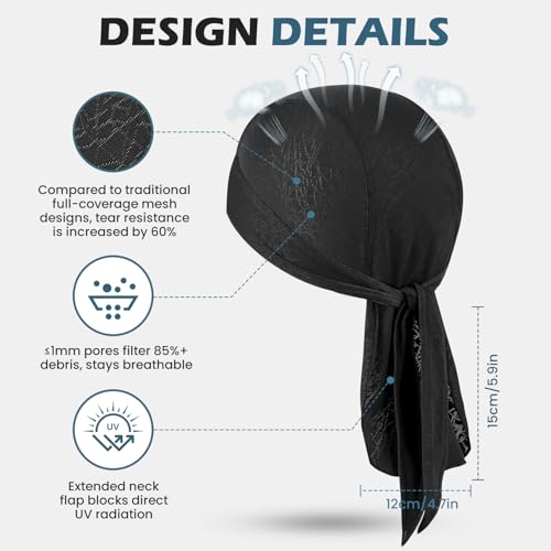 Cooling Bandana Cap - Sweat Wicking Skull Cap for Outdoor Activities