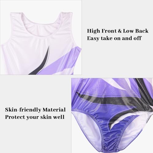 Gymnastics Leotards for Girls - 3-Piece Dance Outfit, 8Y