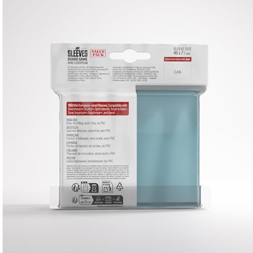 Mini European Board Game Card Sleeves - 44x67mm - 150 Pack