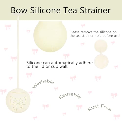 Bow Straw Covers Set for Stanley Quencher Tumbler 30/40oz - Beige