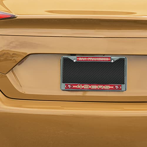 NFL San Francisco 49ers Chrome Bling License Plate Frame - 12" x 6"