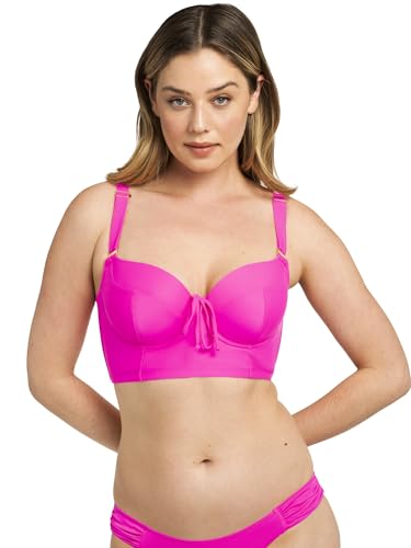 Plus-Size Full-Busted Underwire Bikini Top – Smart & Sexy, 40DDD, Fuchsia Sizzle
