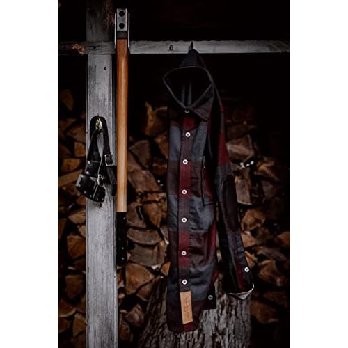 Helko Werk Leather Axe Sheath (Hatchet) - Genuine Leather Sheath for Axes and Hatchets Leather and Axe Cover and Hatchet Cover (Hatchet Black) S121SBK