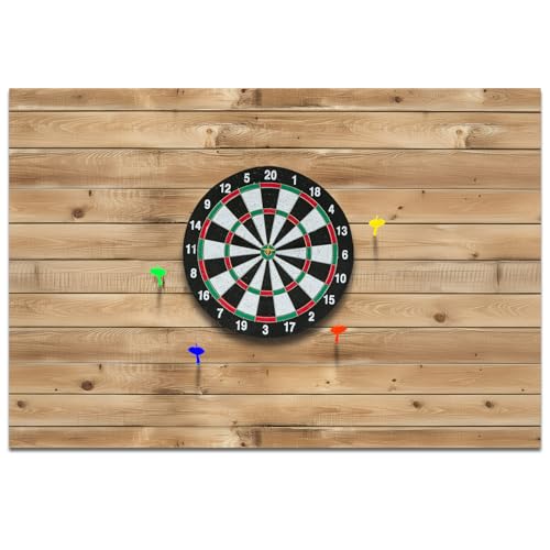 Hahafelt Brown Felt Dart Board Wall Protector 36x48 Inches, Cork Backboard