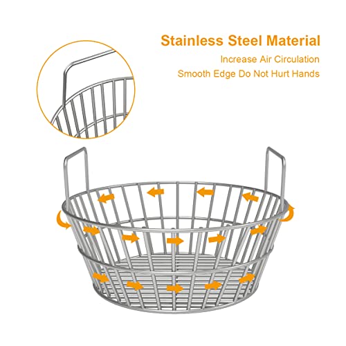 AJinTeby Stainless Steel Charcoal Ash Basket for Large Big Green Egg & Kamado - Shake to Clean