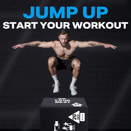 Plyometric Jump Box for Home Gym - 3-in-1, 20/24/30 Inch, 450lbs Capacity