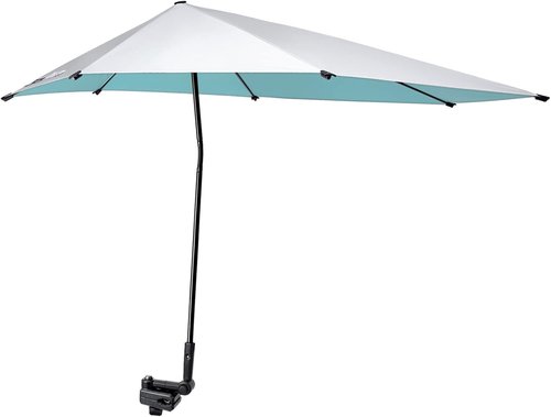 G4Free Beach Umbrella - UPF 50+ Adjustable XL with Universal Clamp for Chairs, Strollers & Golf Carts