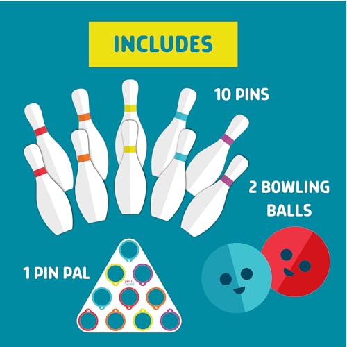 Kids Bowling Set with 10 Pins & 2 Balls - Indoor Active Game