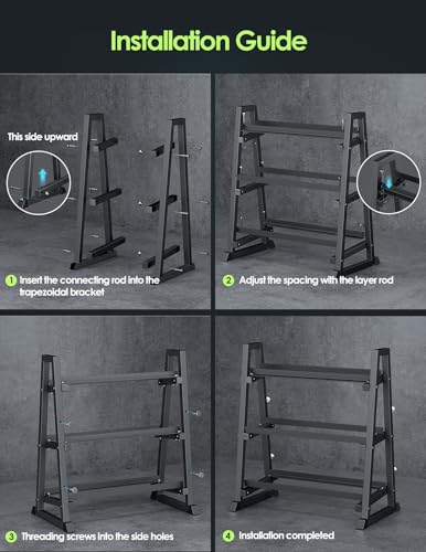 3-Tier Dumbbell Rack – 1300 lbs Heavy Duty Weight Stand for Home Gym