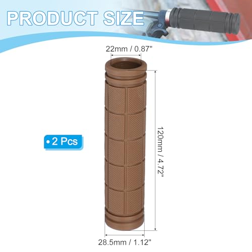 Bike Handlebar Grips - Durable Anti-Slip Brown 4.72" x 0.87"