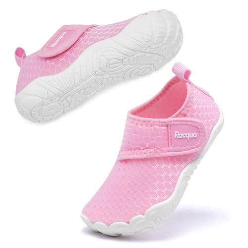 Racqua Toddler Water Shoes Pink 9 Boys Girls Non-Slip Quick Dry Beach & Pool Footwear