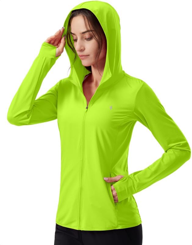 Soothfeel Women's Sun Protection Hoodie Jacket - Lightweight UPF 50+ Long Sleeve with Pocket for Outdoor Activities