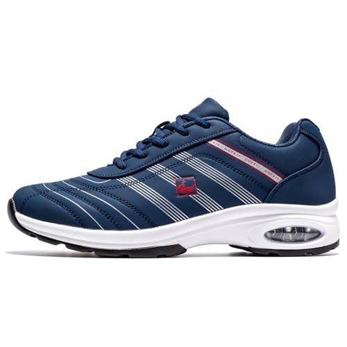 U.Ofeiy Men's Blue 9.5 Arch Fit Golf Shoes - Casual Anti-Slip Outdoor Sneakers