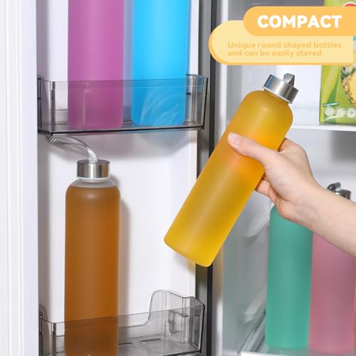 Novelinks 4 Pack 27oz Clear Plastic Water Bottles with Airtight Lids