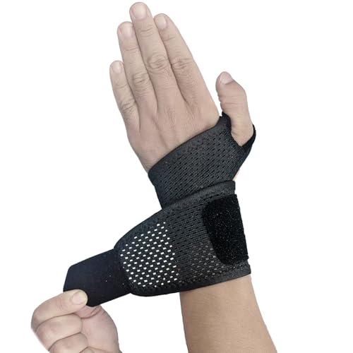Ultra-Thin Black Mesh Wrist Brace - Breathable Compression Support - 2 Pack
