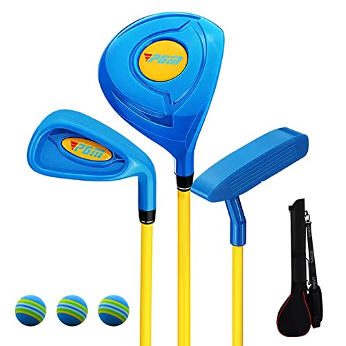 Kids Golf Club Set Ages 2-3 - Graphite Shafts, Large Sweet Spot - Blue