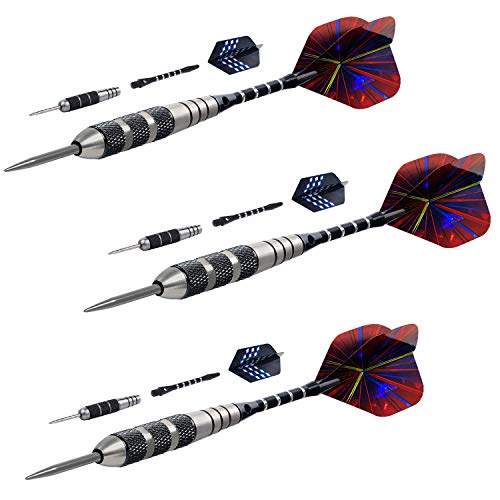 12-Piece Steel Tip Darts Set - 22g with Gift Box & Laser Design