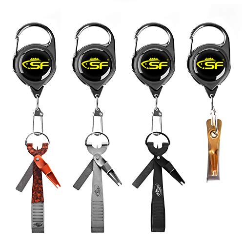 Fly Fishing Zinger Retractor - 3 Pack, Black